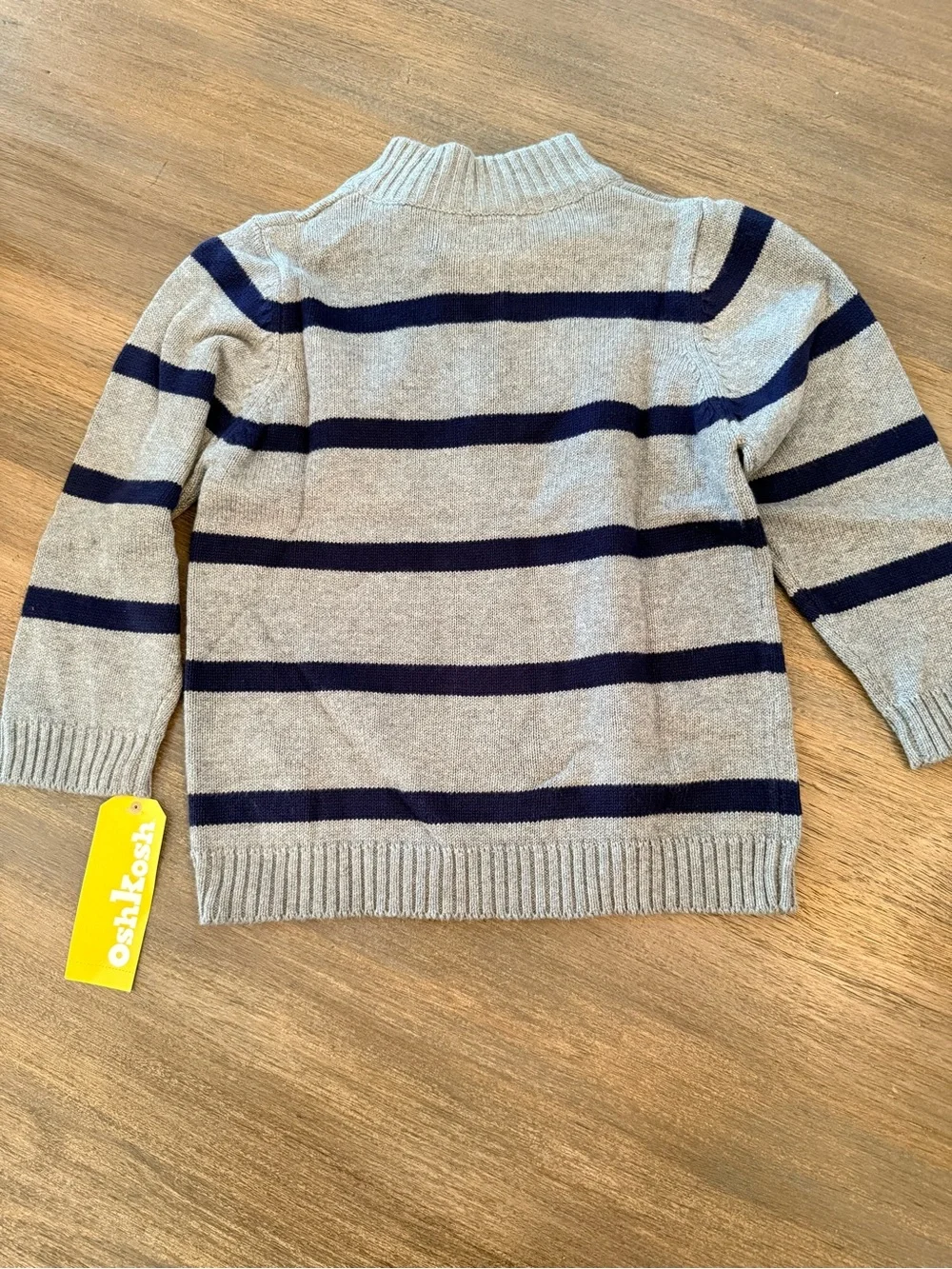OshKosh Boys Quarter-Zip Striped Sweater Size 5 NWT